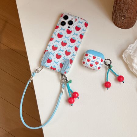1 Piece Sweet Lovely Strawberry Women's Earphone Case