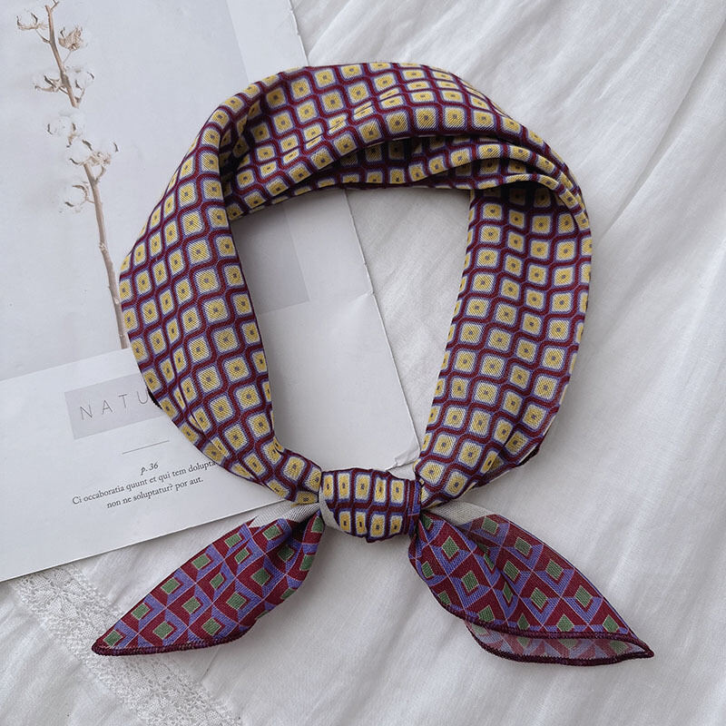 1 Piece Retro Plaid Cotton Bandana