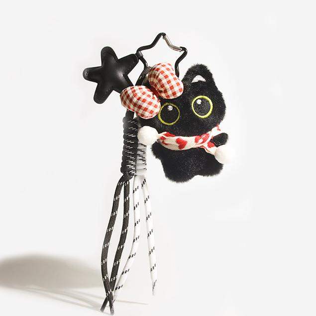 1 Piece Black Cat Polyester Fiber Women's Bag charms Picture5