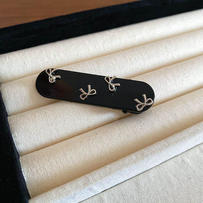 Duckbill Clip-Schwarz-Silber Bild5