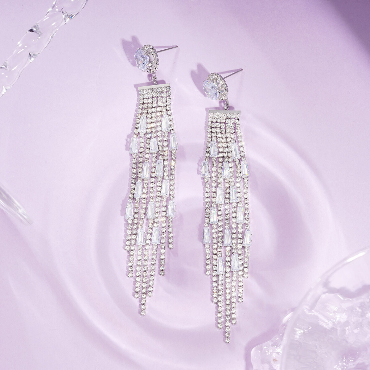 1 Pair Festive Series Tassel Party Earrings