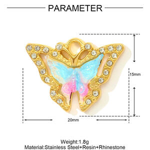 1 Piece Vivid Chili Stainless Steel Waterproof Gold Color Women's Pendants h5 Picture2