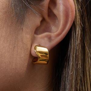 1 Pair Modern Irregular Shape Stainless Steel Waterproof Gold Color Women's Stud Earrings h5 Picture3