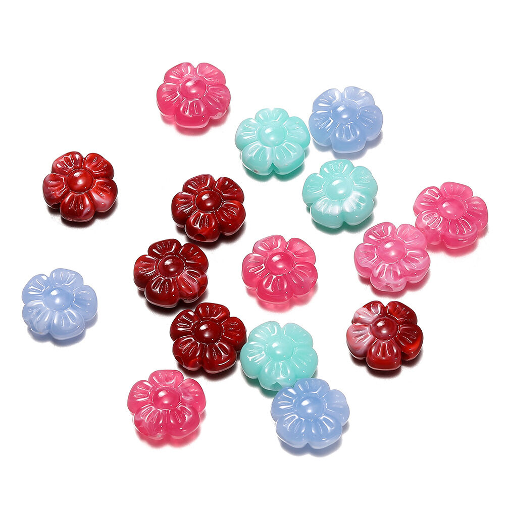 1 Bag of Sweet Flower Acrylic Jewelry Beads 2