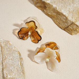 1 Pair Retro Flower Acrylic Drop Earrings h5 Picture5