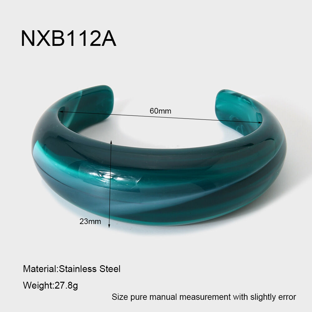 1 Piece Classic Series Simple Gradient Color Resin Women's Bangles