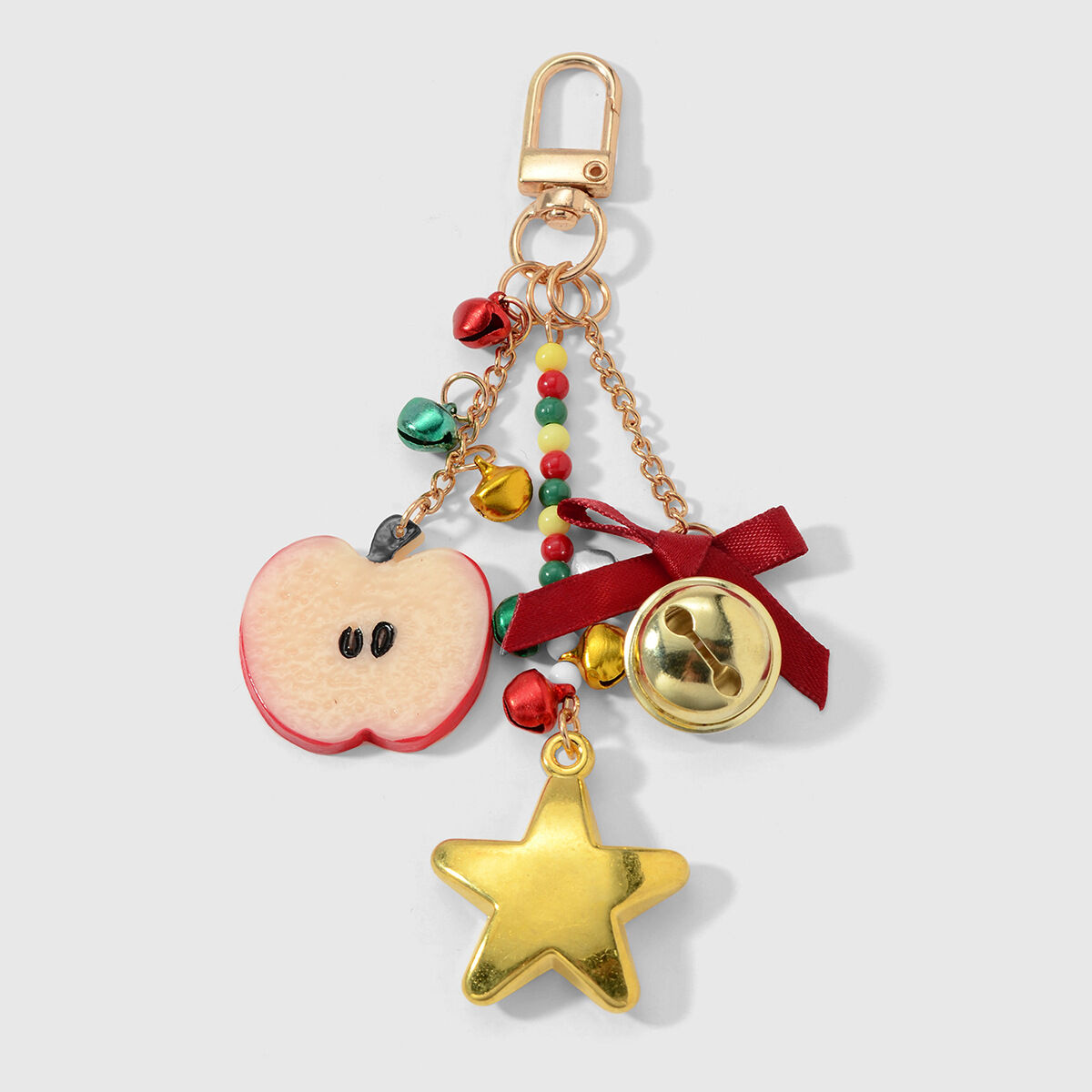 1 Golden Star Peace Apple Keychain Picture4