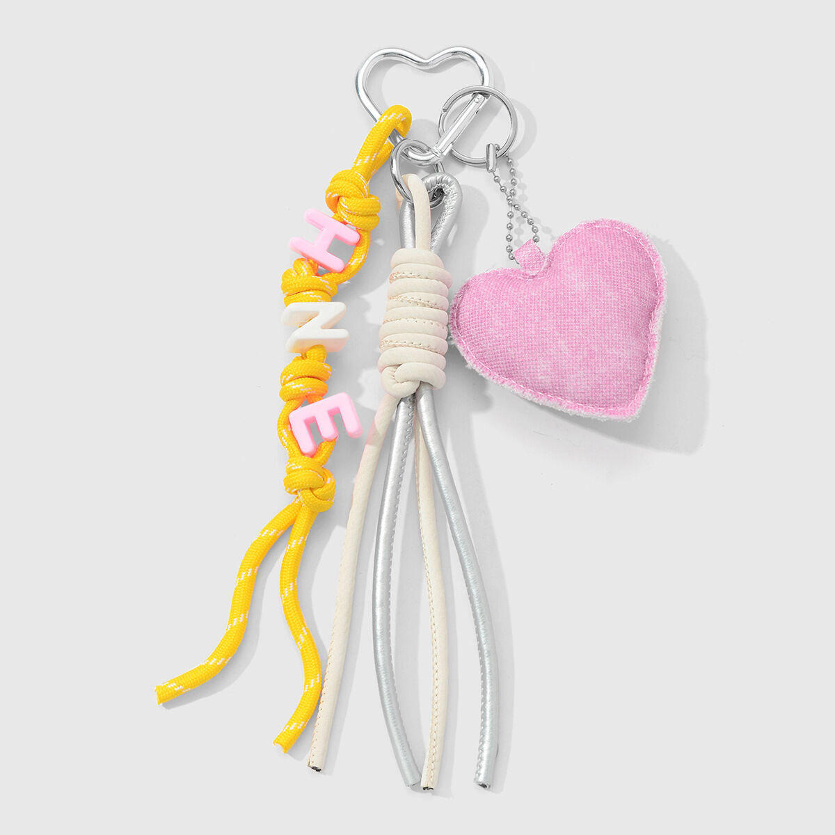 1 Piece Sweet Pink Heart Bag Charm h5 