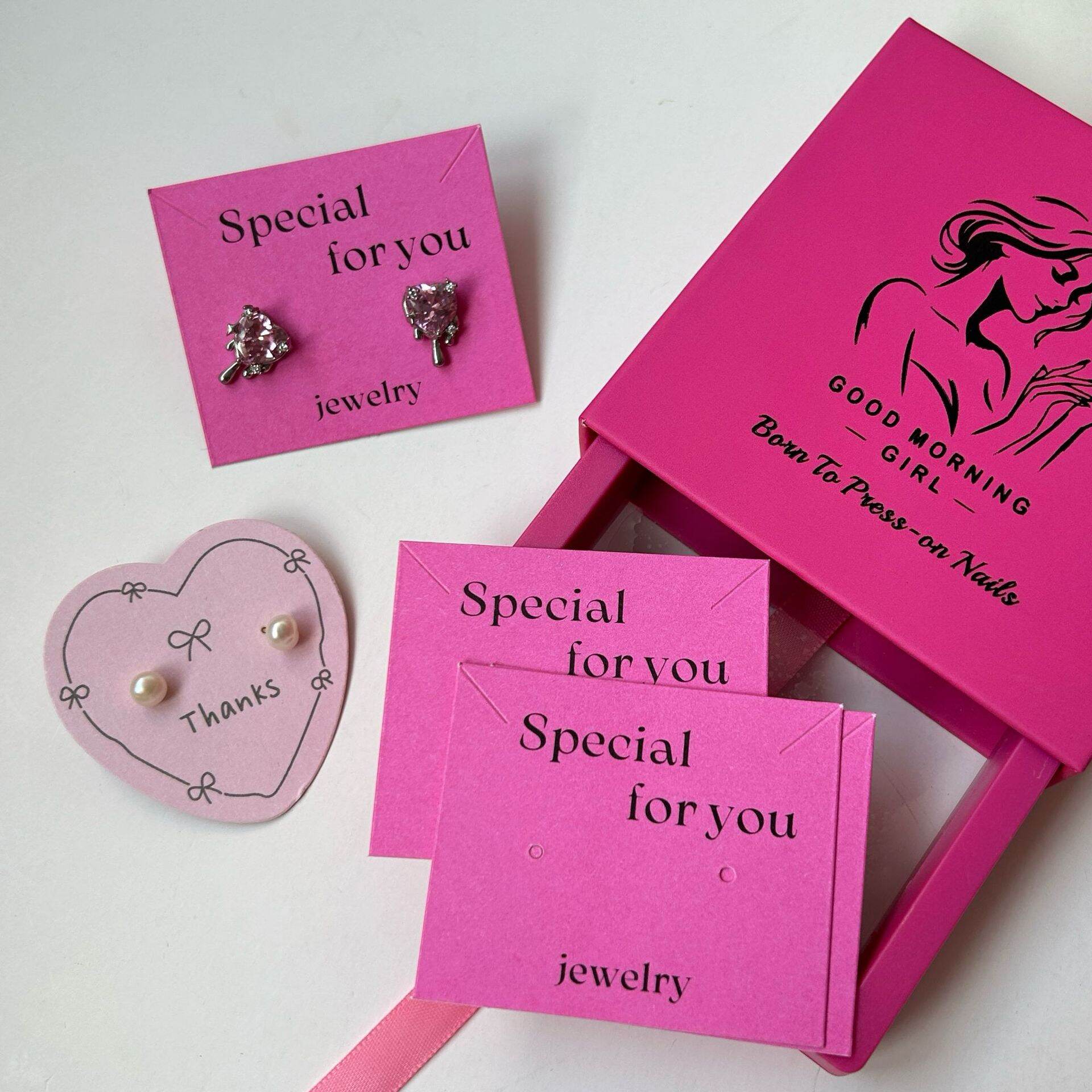 Jewelry Packaging Cards Customized Logo Available 2