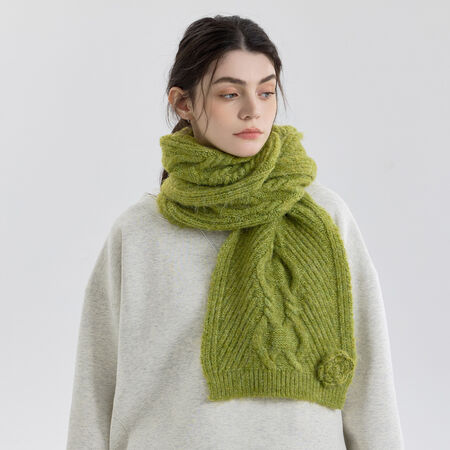 1 Stück wunderschöne Blumen-Winterschals aus Polyester für Damen 2
