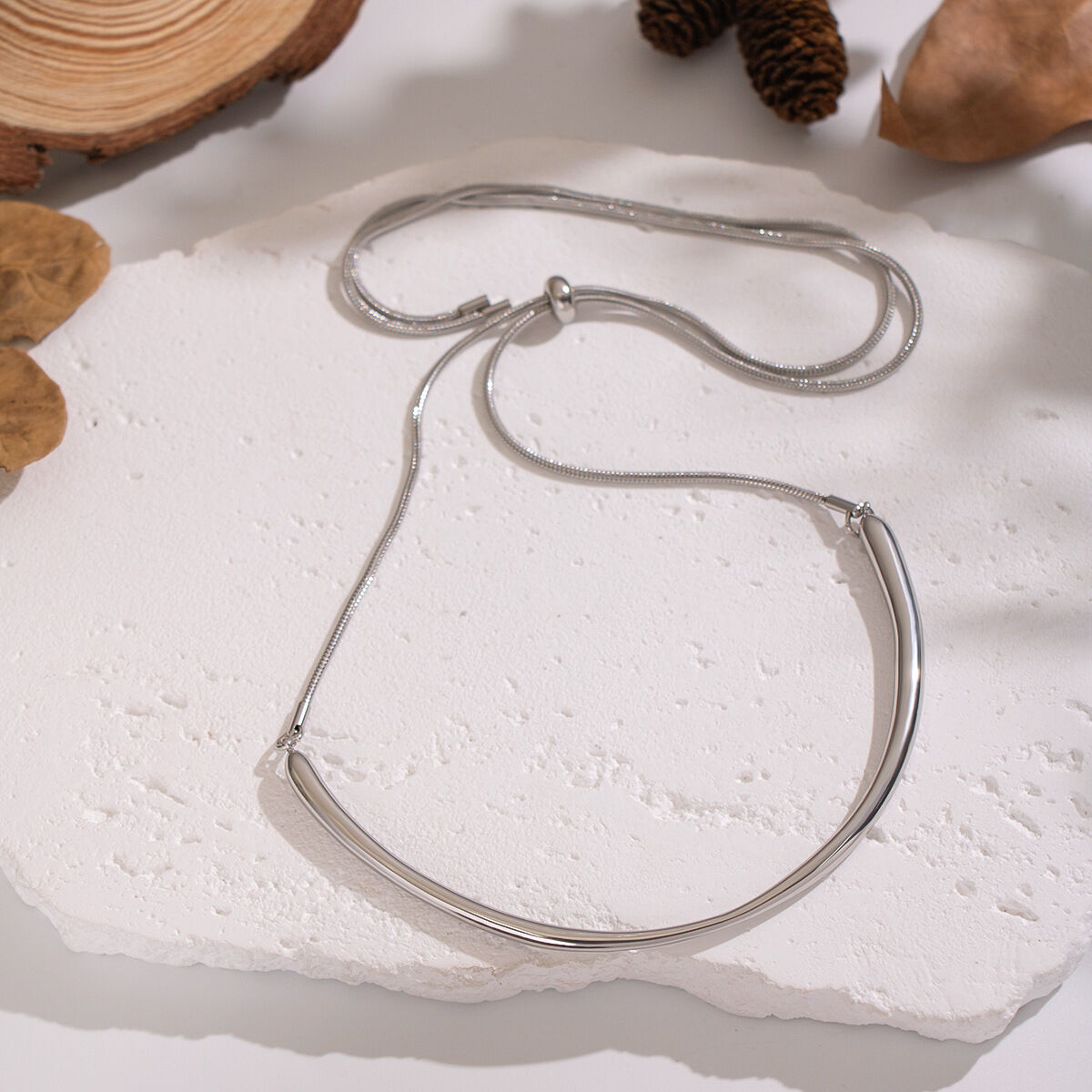 1 Piece Classic Chain Stainless Steel Waterproof Gold Color Pendant Necklace Picture3