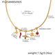 P1254-Golden Bee Zircon Necklace 40+5Cm Picture2