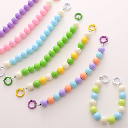 1 Piece Colorful Acrylic Beads Phone Chain