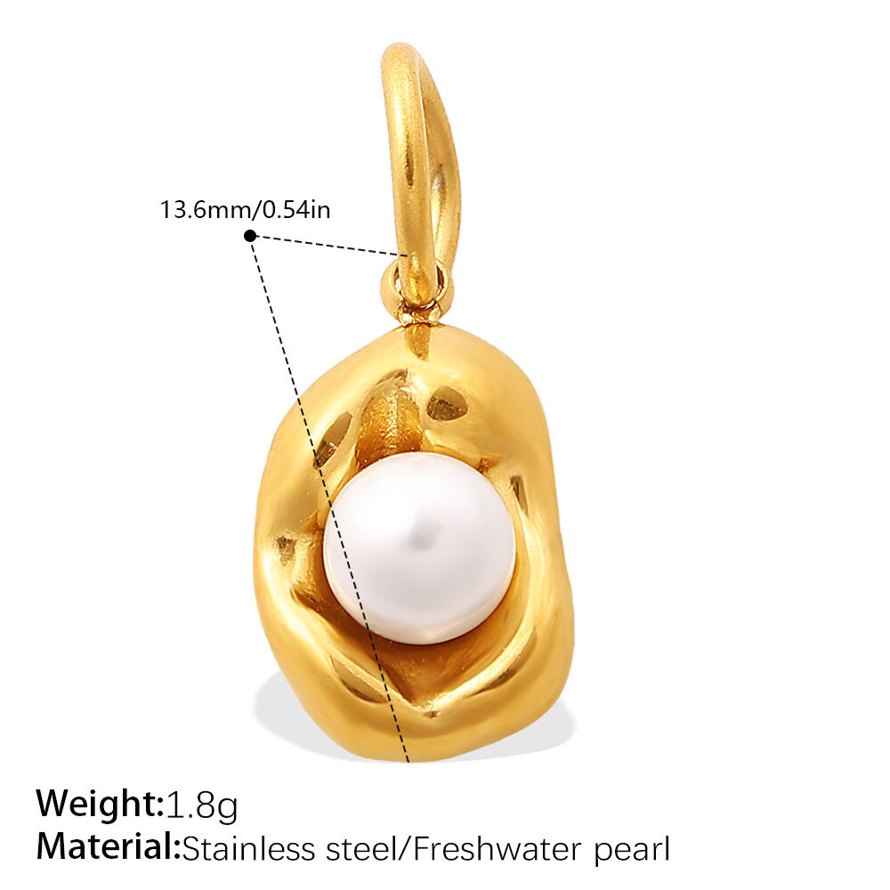 1 Piece Stainless Steel Waterproof Gold Color DIY Pendant h5 