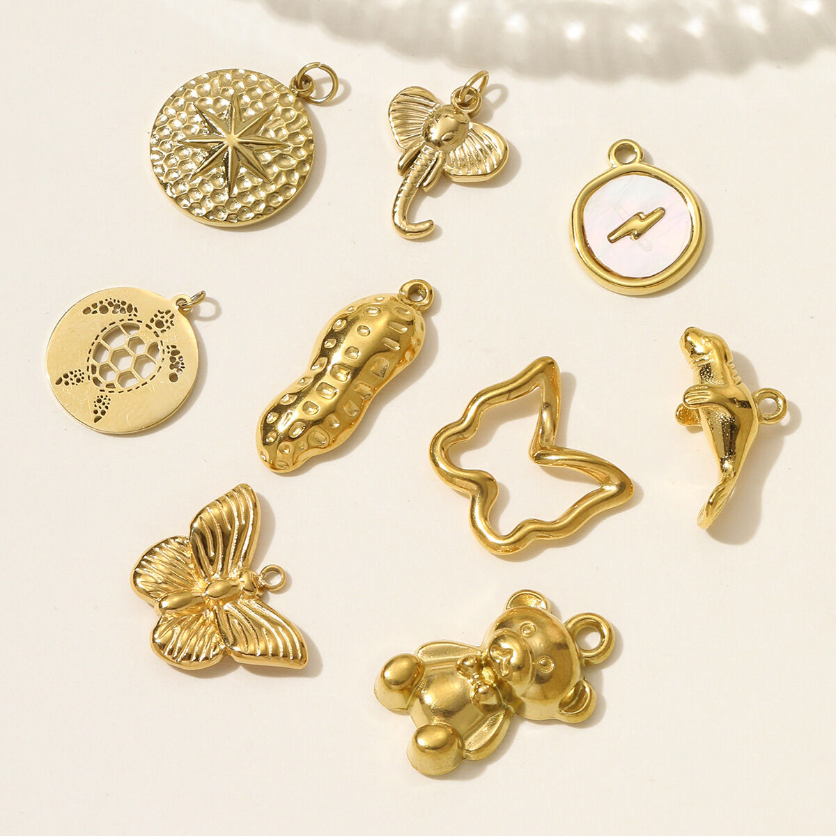 1 Piece Romantic Butterfly Stainless Steel Waterproof Gold Color Women's Pendants Picture5