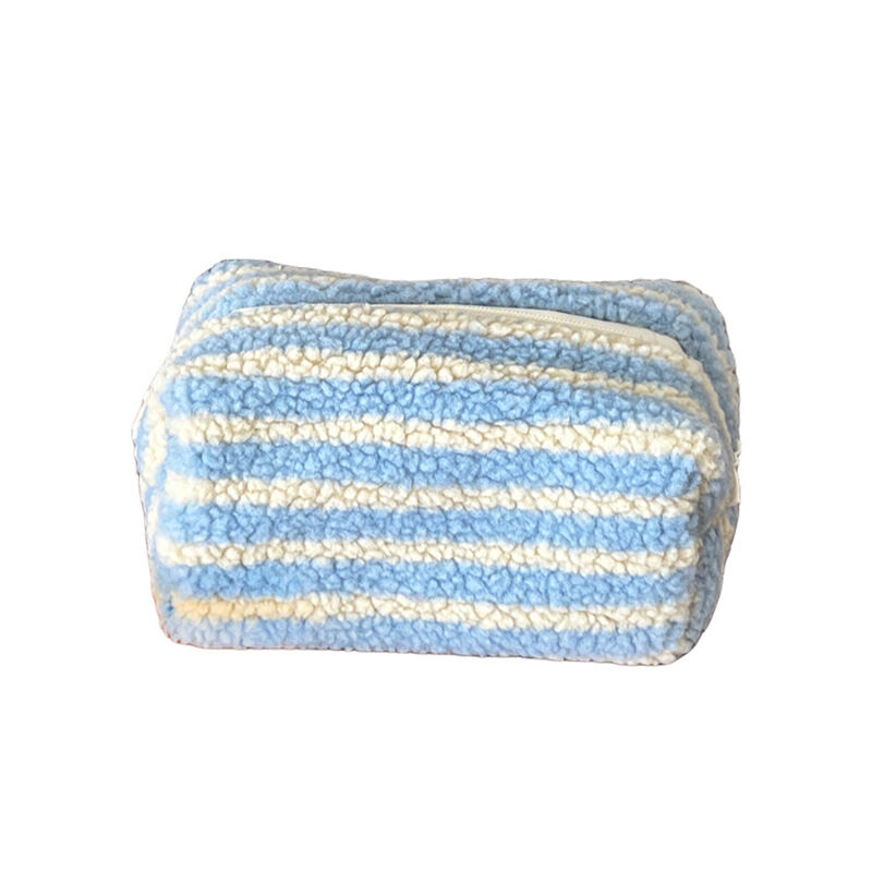 1 Piece Simple Classic Strip Polyester Women's Makeup Bags Picture6