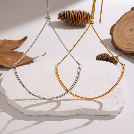 1 Piece Classic Chain Stainless Steel Waterproof Gold Color Pendant Necklace