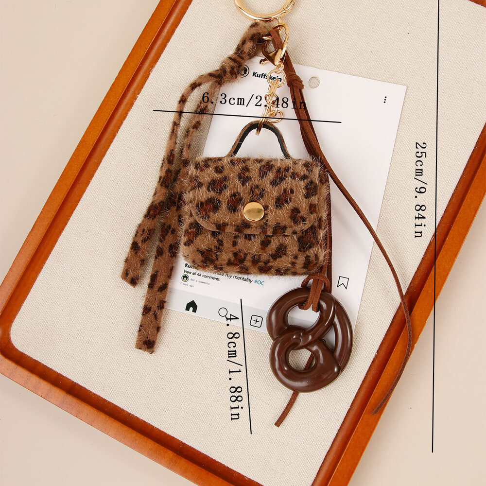 1 Piece Romantic Series Retro Leopard Print PU Women's Bag Charms h5Picture2