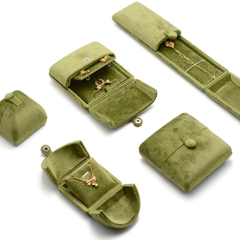 Solid Color Velvet Jewelry Boxes
