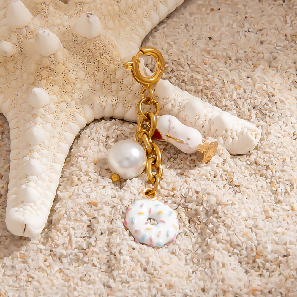 1 Piece Cute Doughnut Keychain h5Picture4