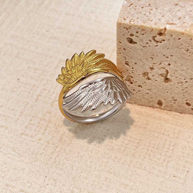 1 Piece Irregular Shape Stainless Steel Waterproof Statement Ring h5 