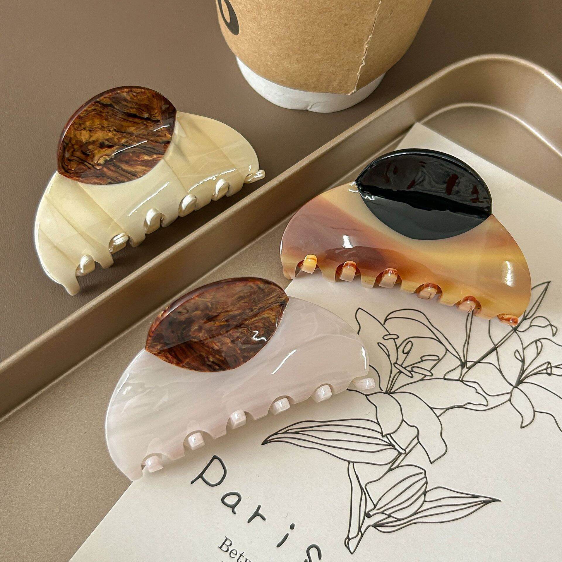 Simple Series Casual Gradient Color Acetate Women's Hair Claws