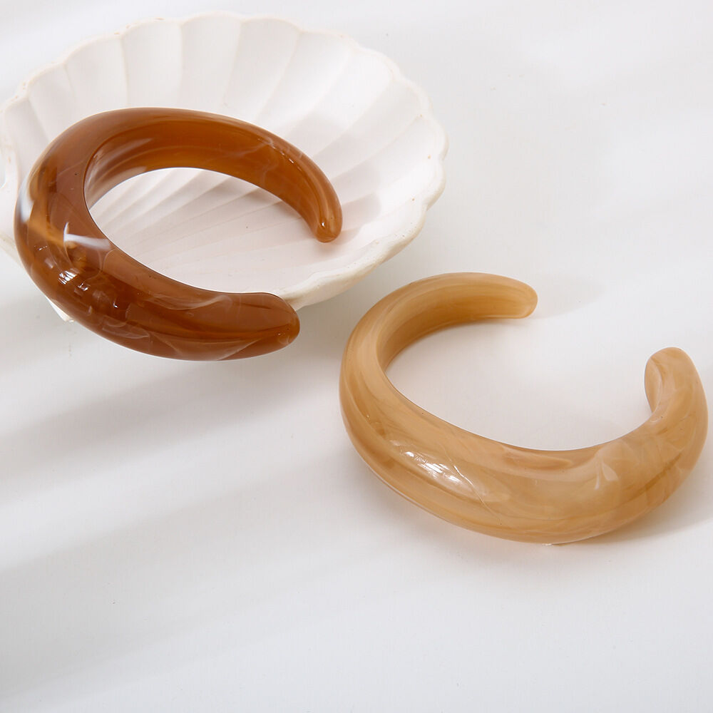 1 Piece Classic Series Simple Gradient Color Resin Women's Bangles Picture4