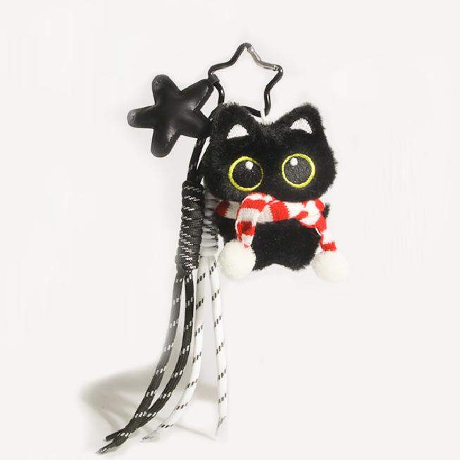 1 Piece Black Cat Polyester Fiber Women's Bag charms Picture8