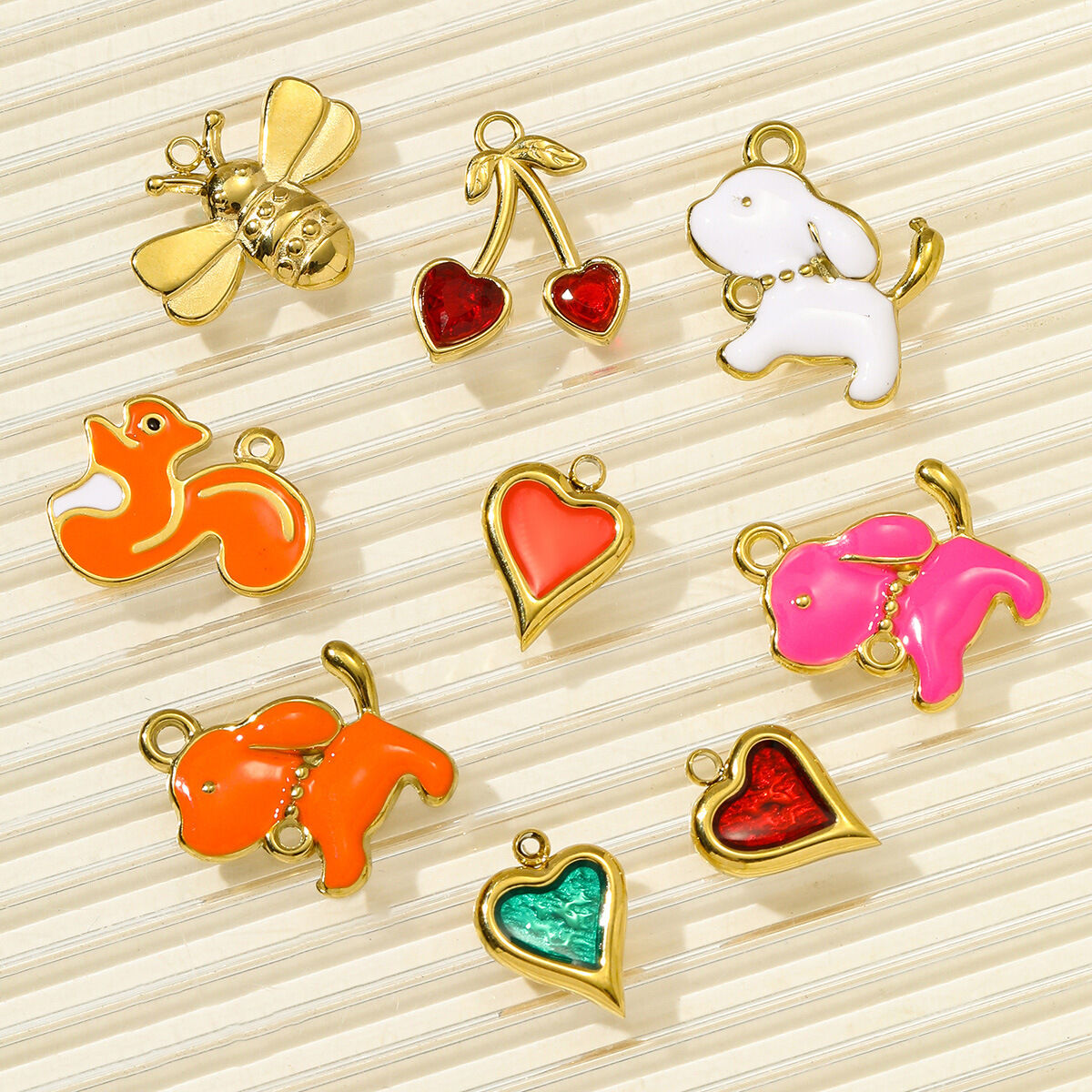 1 Piece Vivid Puppy Stainless Steel Waterproof Gold Color Women's Pendants Picture5