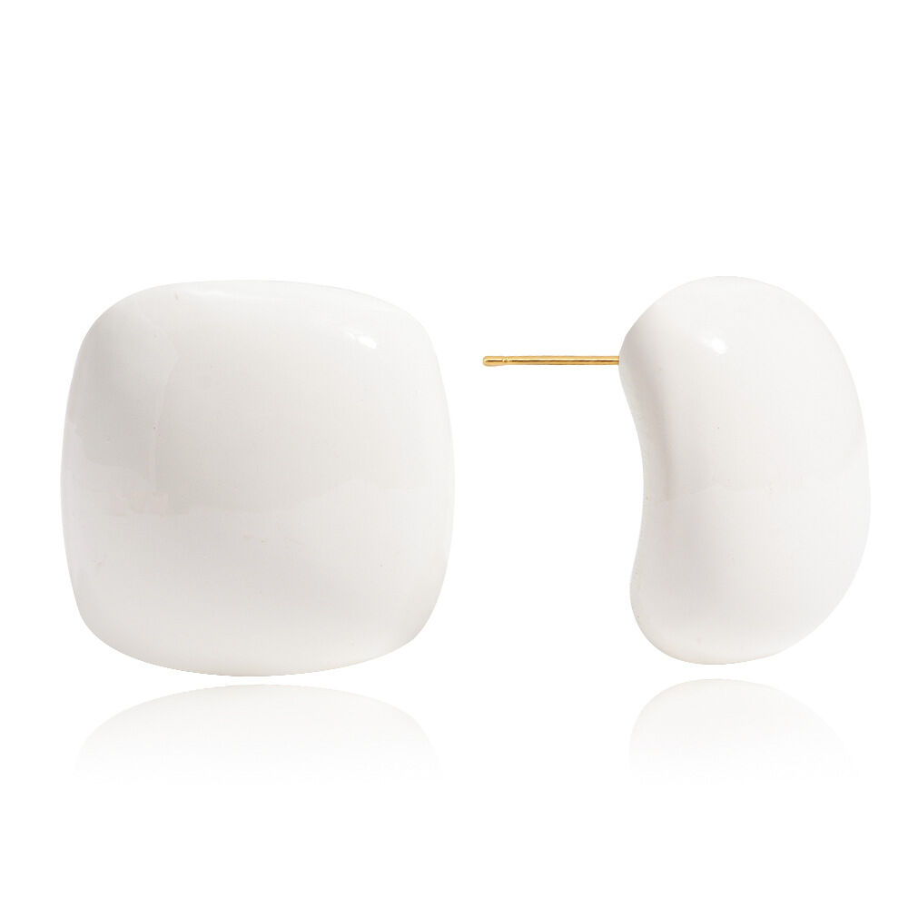 1 Pair Simple Colorful Rectangle Stainless Steel Waterproof Women's Stud Earrings h5 