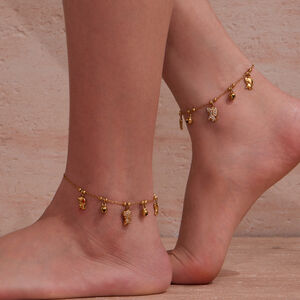 Delicate Cute Puppy Stainless Steel Waterproof Gold Color Zircon Women's Jewelry Sets h5 Picture4