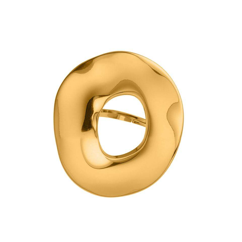 A701-Gold Geometric Ring/No.7 