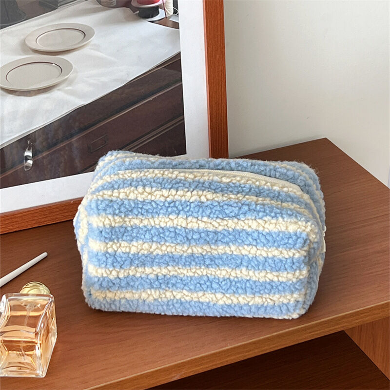 Bolsas de maquillaje de poliéster con tiras clásicas y sencillas para mujer, 1 unidad 2