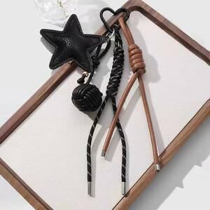 1 Piece Leather Star Woven Ball Bag Charm h5 Picture5