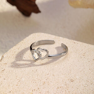 1 Piece Heart Stainless Steel Waterproof Minimalist Ring h5 Picture2