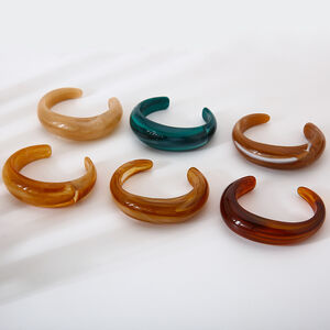 1 Piece Classic Series Simple Gradient Color Resin Women's Bangles h5 Picture2