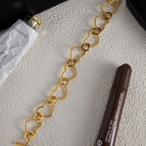 1 Piece Simple Heart Stainless Steel Waterproof Gold Color Women's Chain Bracelets h5 Picture4