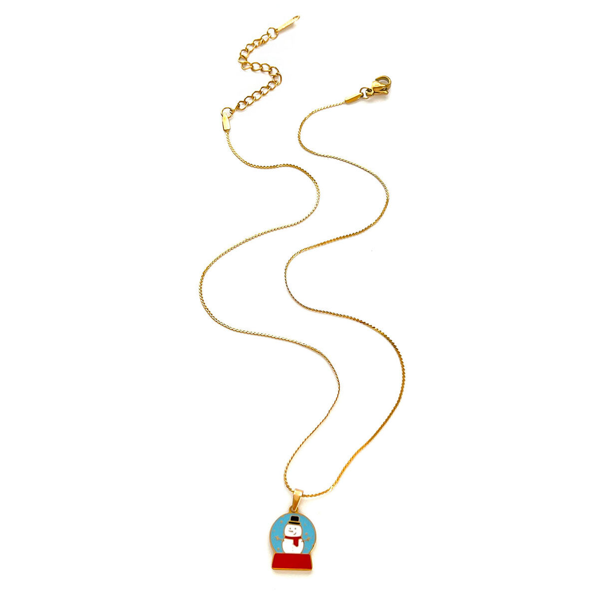 Golden Snowman Necklace Picture4