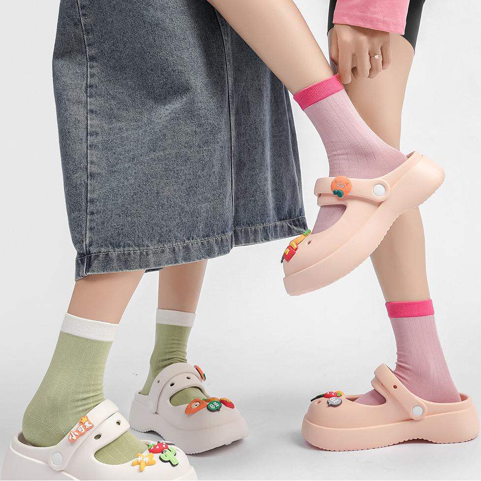 1 Pair Simple Cotton Women's Mid-Calf Socks h5 Picture4