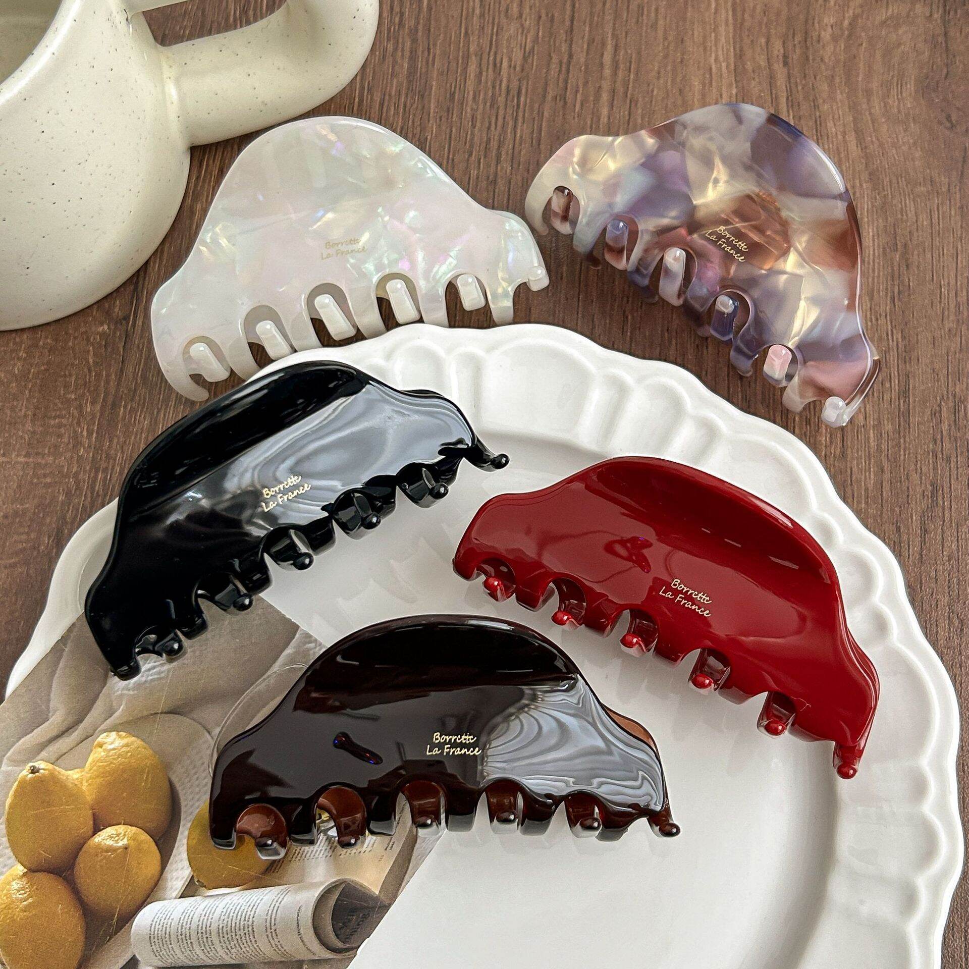 1 Piece Romantic  Sweet Mixed Color Gradient Color Acetate Women's Hair Claws Picture3