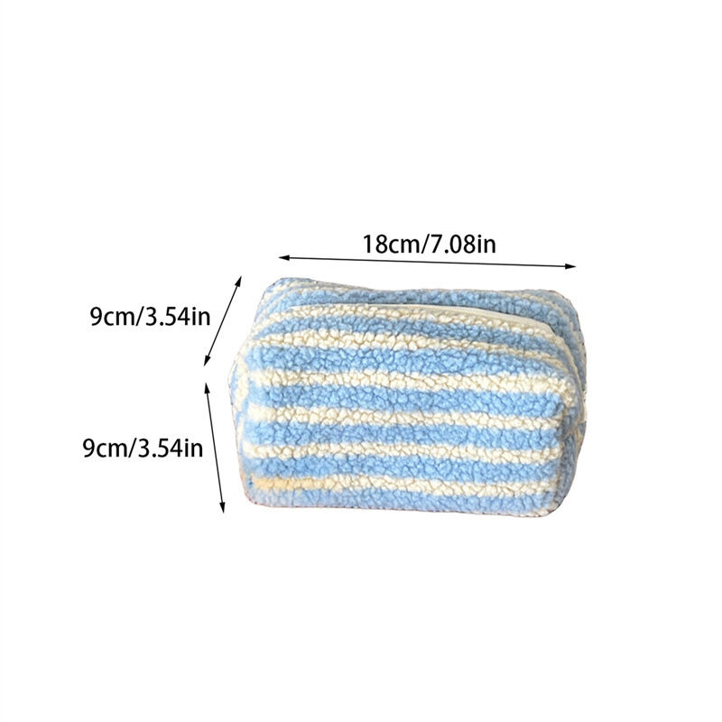 1 Piece Simple Classic Strip Polyester Women's Makeup Bags Picture2