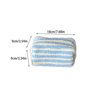 1 Piece Simple Classic Strip Polyester Women's Makeup Bags h5 Picture2