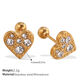 Eh939Weg White Diamond Gold Stud Earrings Picture4