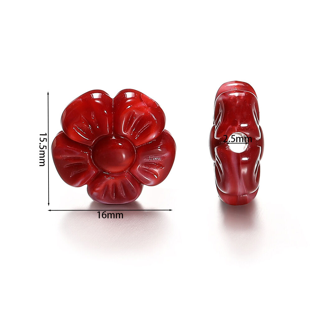 1 Bag of Sweet Flower Acrylic Jewelry Beads h5 Picture3