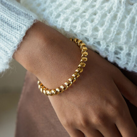 Braccialetti a polsino da donna in acciaio inossidabile color oro impermeabile, 1 pezzo