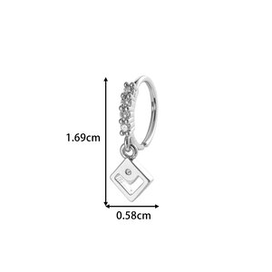 1 Piece Cross Copper Gold Color Zircon Nose Stud h5 Picture2