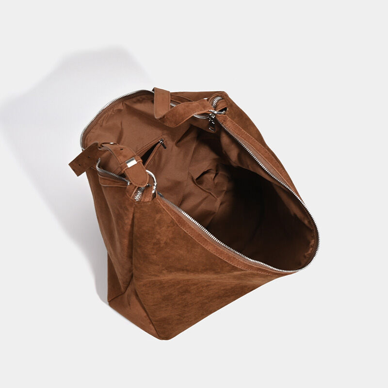 1 Piece Simple Series Casual Solid Color Imitation Suede Women's Shoulder Bags h5 Picture4