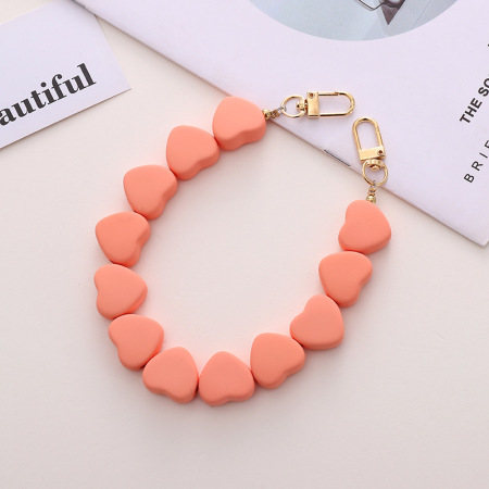1 Piece Sweet Heart Acrylic Phone Chain