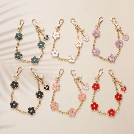 1 Piece Sweet Flower Metal Phone Chain