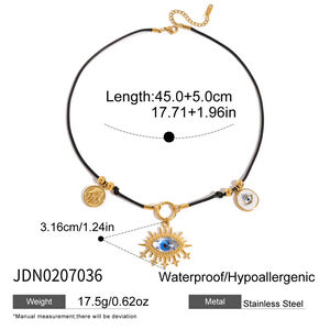 1 Piece Designable Devil's Eye Stainless Steel Waterproof Gold Color Women's Pendant Necklaces h5 Picture2